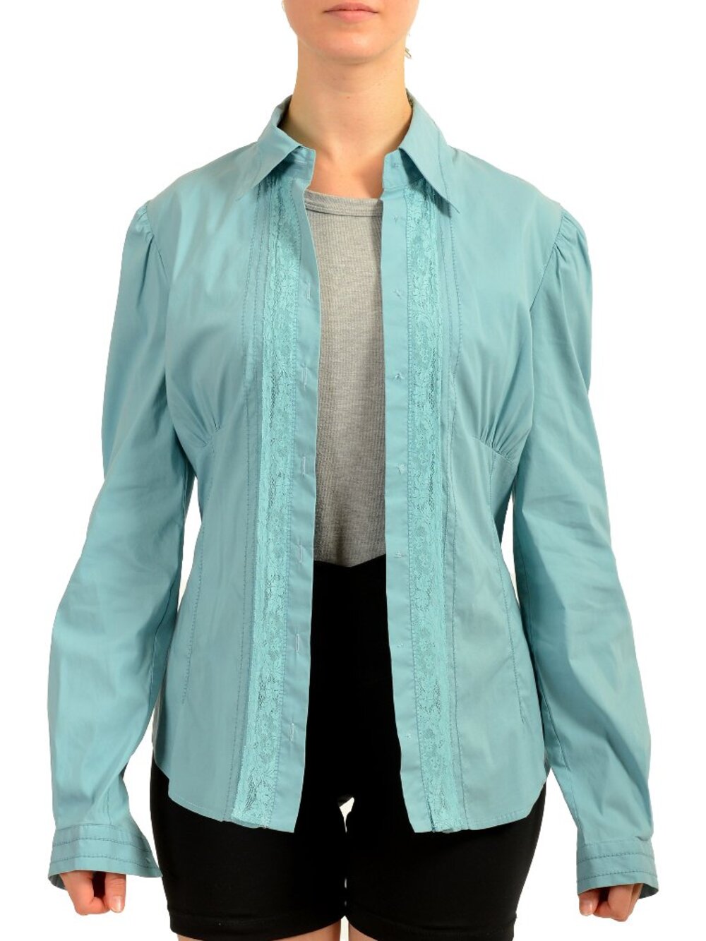 Dolce & Gabbana D&G Women's Blue Long Sleeve Blouse Shirt US S IT 40